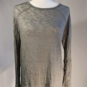 Sheer Taupe Lightweight Long Sleeve Top
